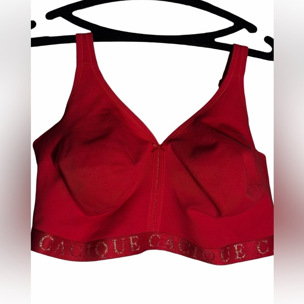 Cacique Cotton Unlined No Wire Bra - Picture 3 of 6